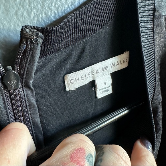 Chelsea and walker black silk croc flow top - Picture 3 of 7